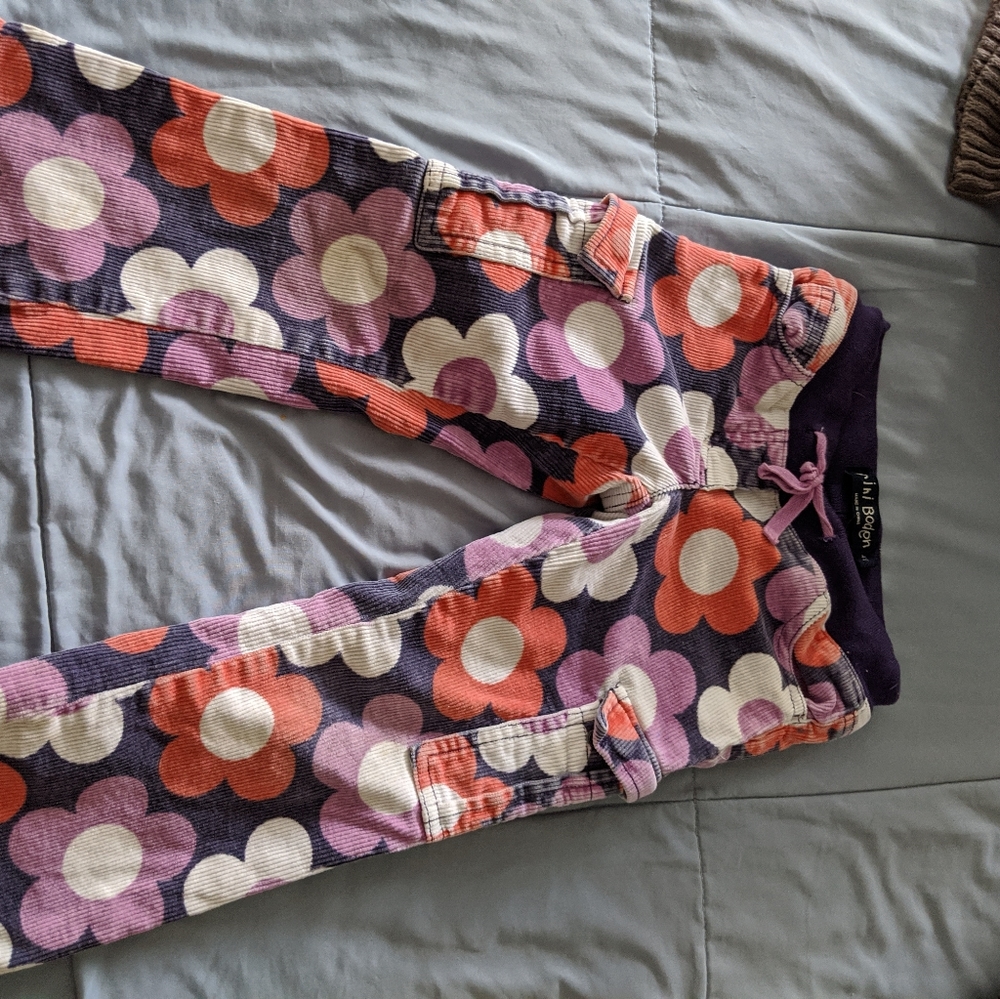 Mini boden girls flower pants